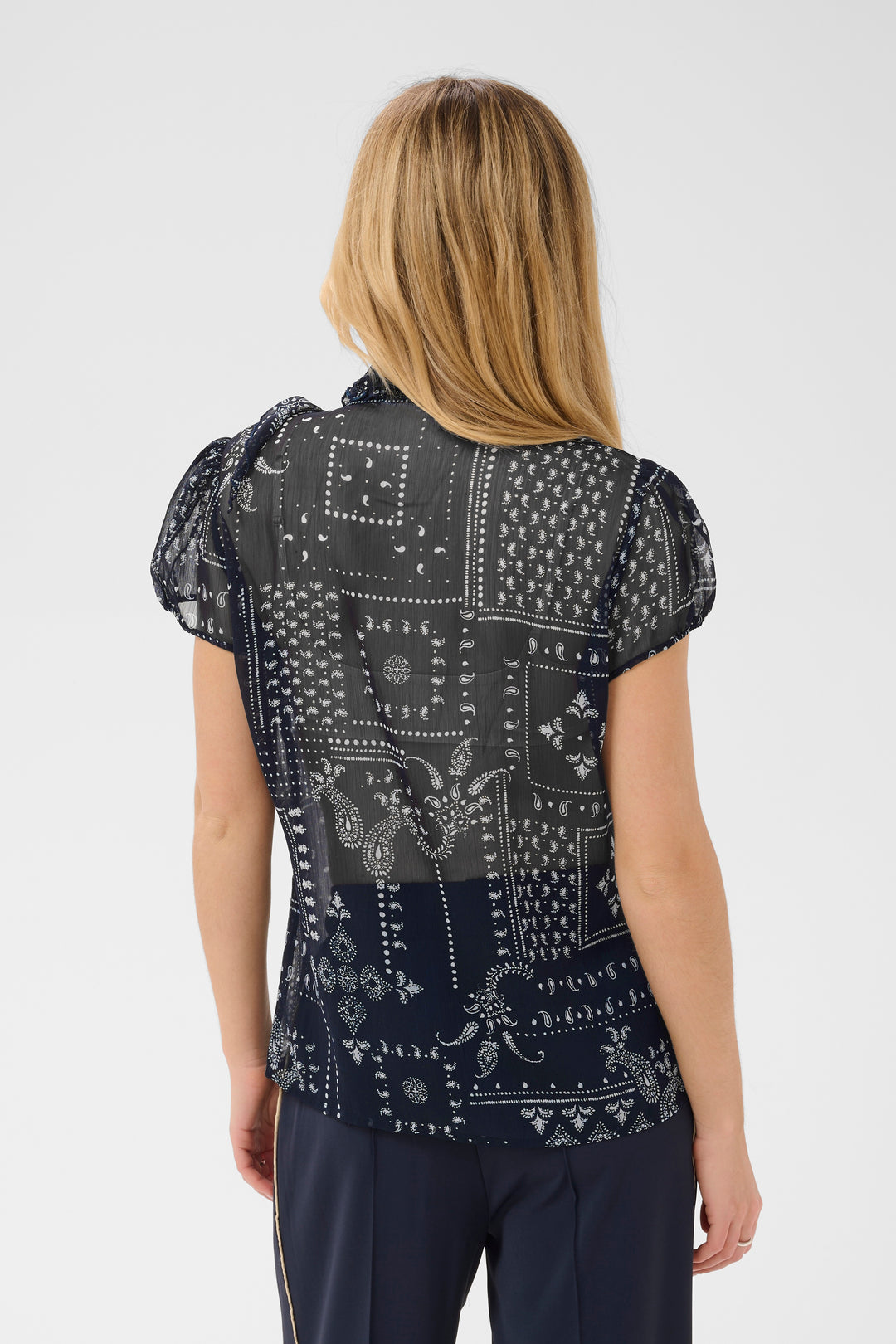 Saint Tropez Lilja  Short Sleeve Shirt- NightSky Paisley
