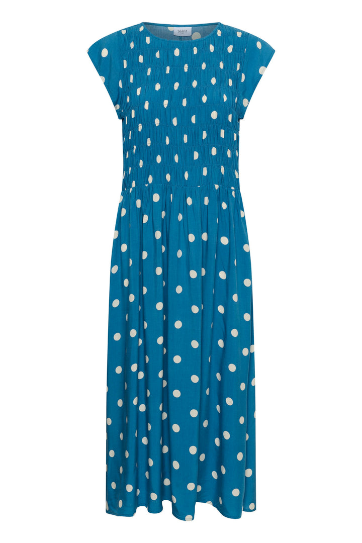 Saint Tropez GislaSZ Dress – Blue Turtledove Big Dot