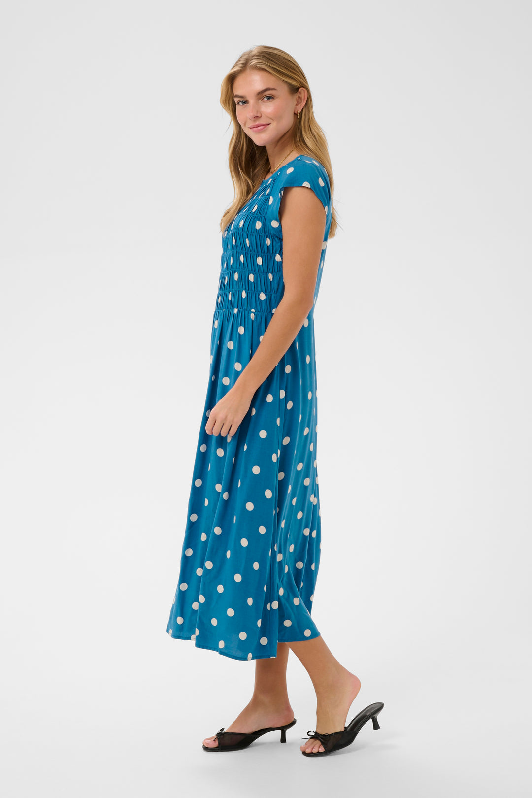 Saint Tropez GislaSZ Dress – Blue Turtledove Big Dot