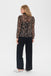 Saint Tropez Lilja Crinkle Long Sleeve Shirt - Black Shifted Strokes