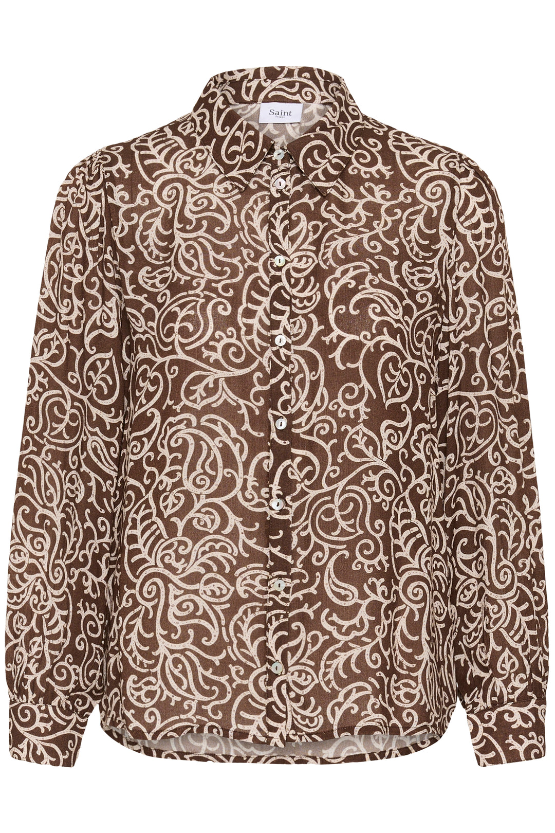 Saint Tropez VegaSZ Shirt- Brown Birch Squiggles