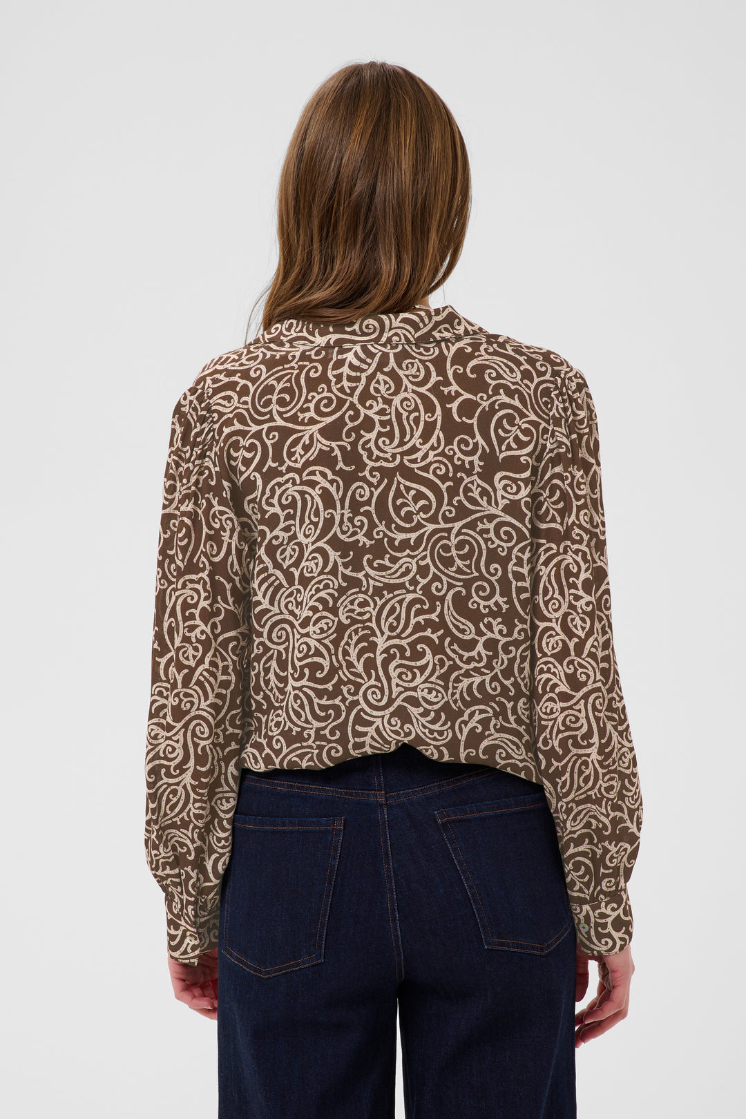 Saint Tropez VegaSZ Shirt- Brown Birch Squiggles
