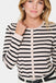 Saint Tropez MilaSZ Striped Cardigan- Gray Morn