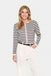 Saint Tropez MilaSZ Striped Cardigan- Gray Morn