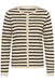 Mila Striped Cardigan- Brown Rice Black