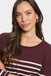 Saint Tropez MilaSZ Pullover- Decadent Chocolate Fog Stripe