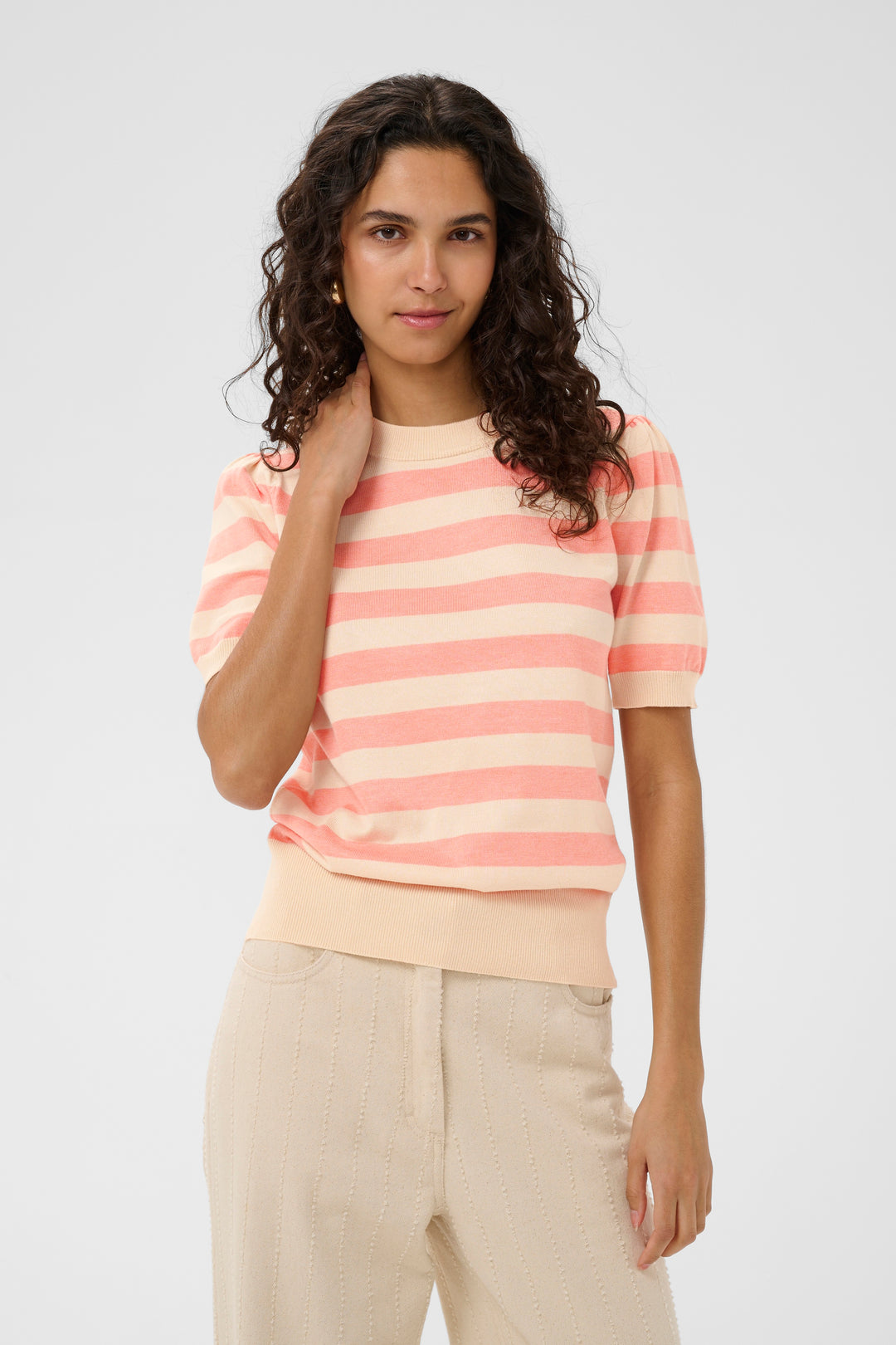 Saint Tropez Mila Pullover- Blooming Ivory Block Stripe