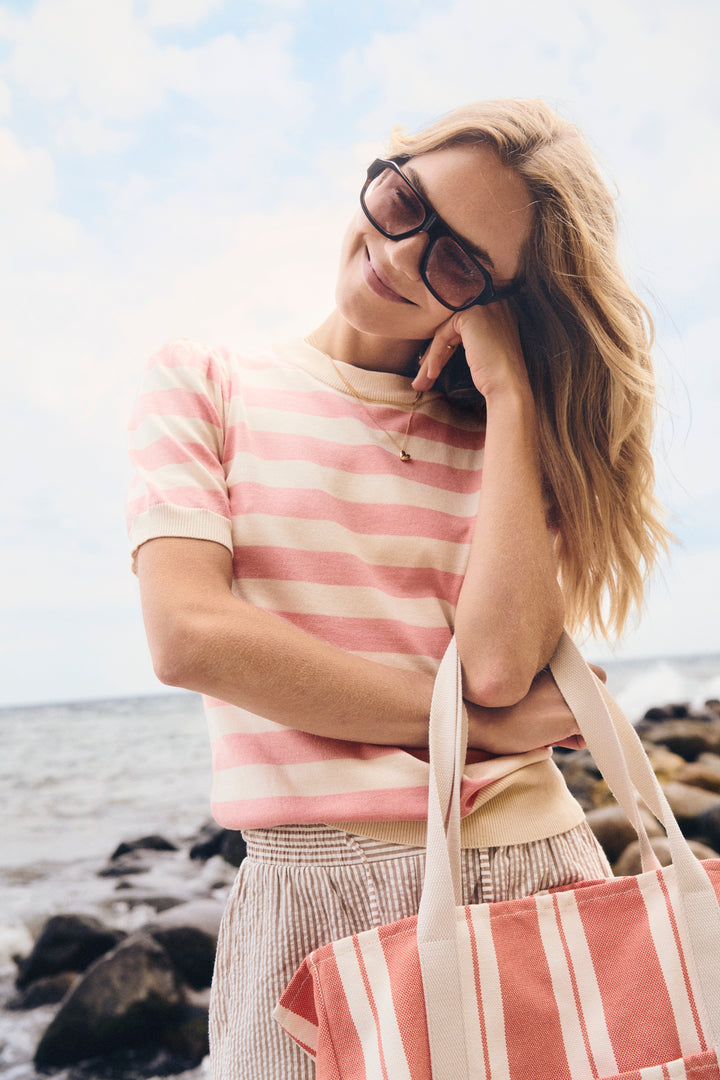 Saint Tropez Mila Pullover- Blooming Ivory Block Stripe