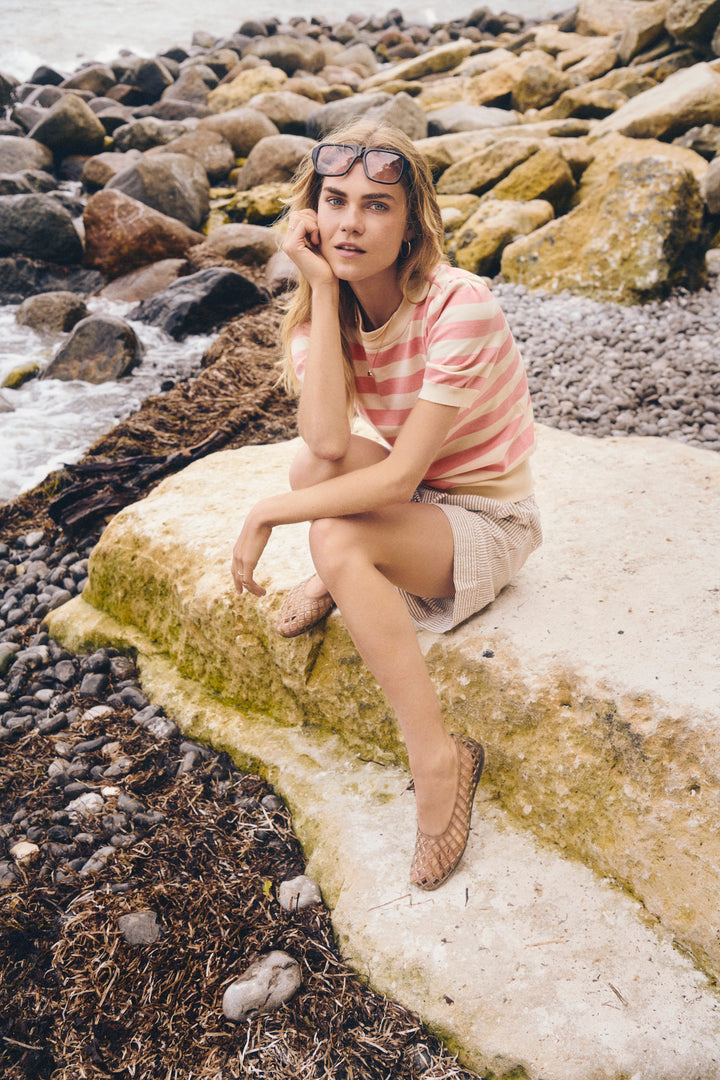 Saint Tropez Mila Pullover- Blooming Ivory Block Stripe