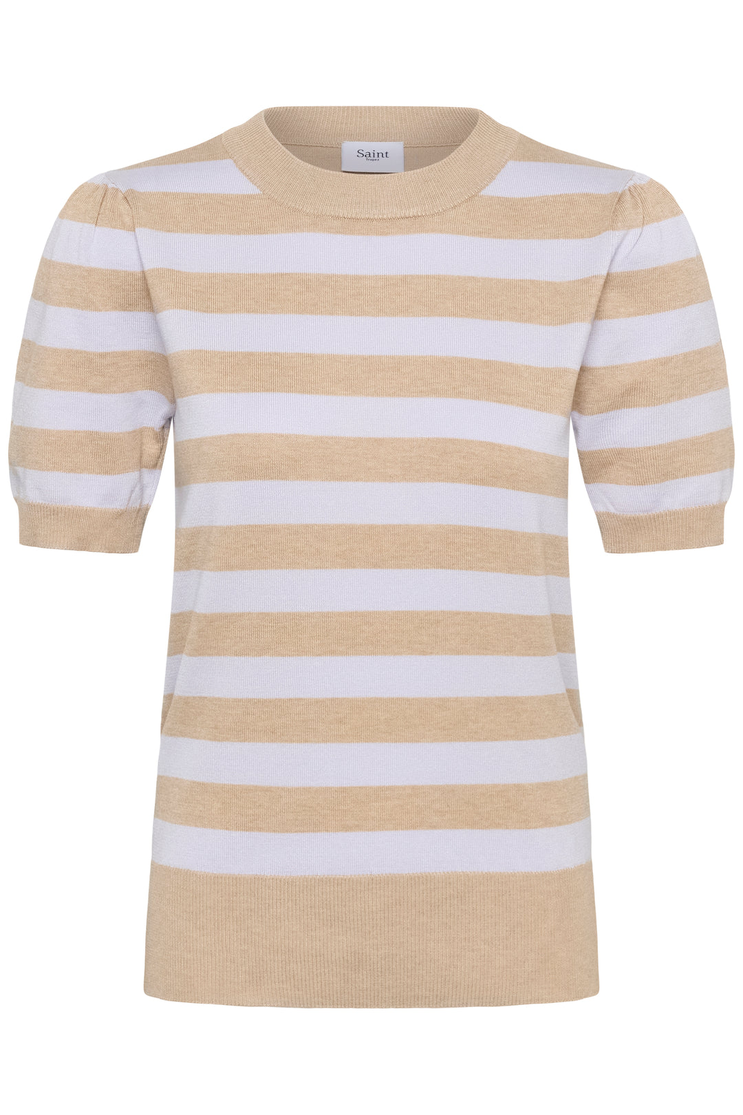 Saint Tropez Mila Short Sleeve Stripe Top- Lilac Savannah Block Stripe