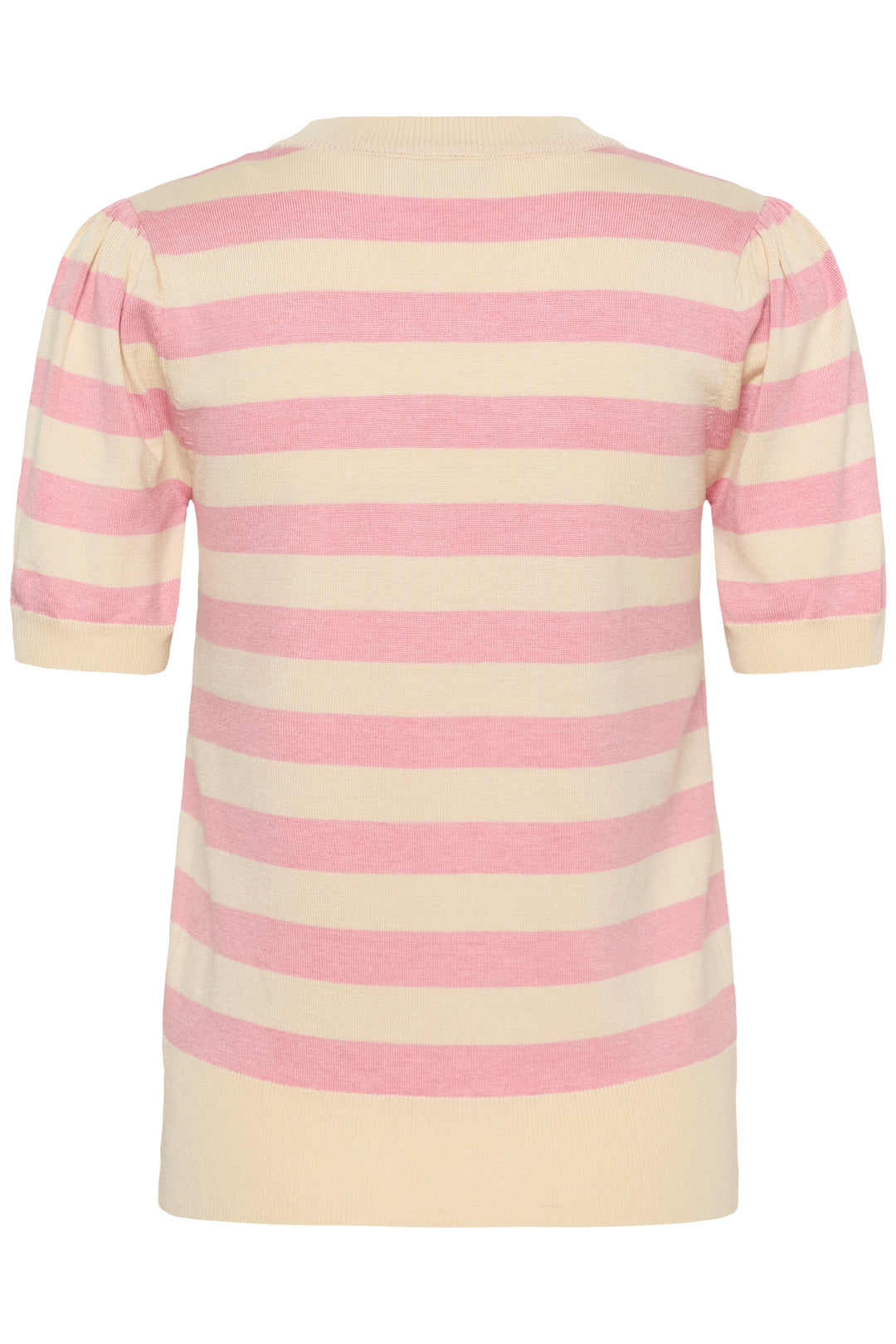 Saint Tropez Mila Short Sleeve Stripe Top- Cameo Pink Birch Block Stripe