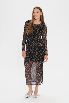 Saint Tropez Zulvir Dress - Black Shifted Strokes