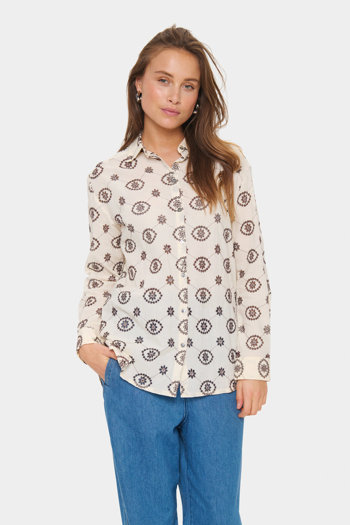 Saint Tropez Kendra Shirt- Winter White