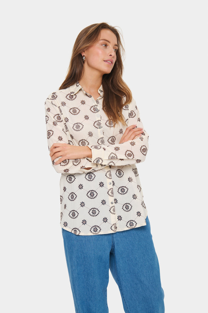 Saint Tropez Kendra Shirt- Winter White