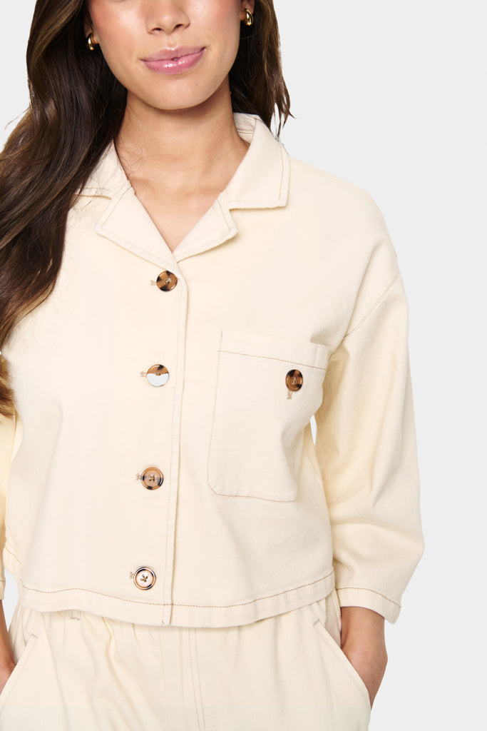 saint Tropez KayoSZ Shirt- Winter White