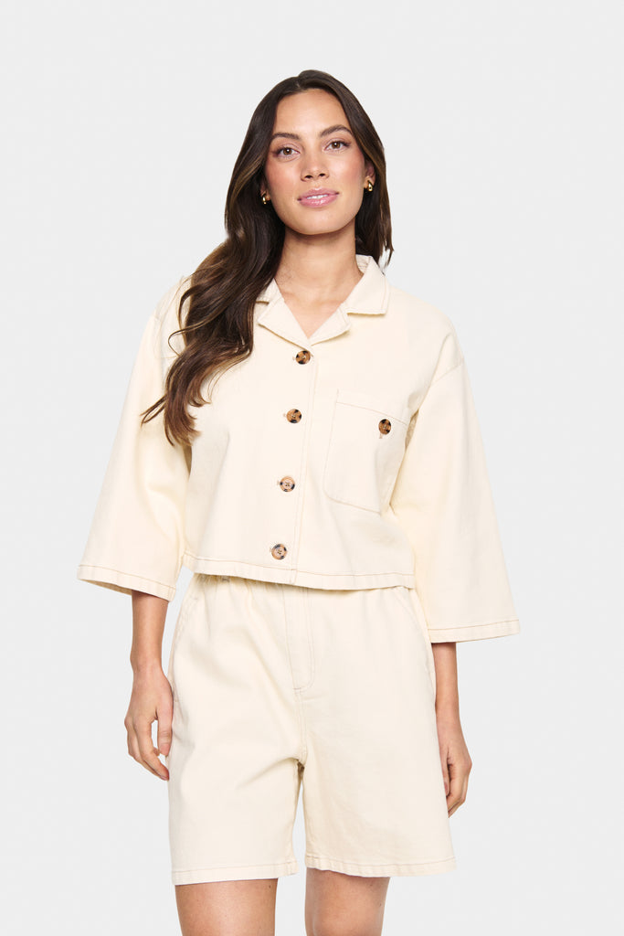 saint Tropez KayoSZ Shirt- Winter White
