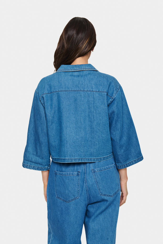 Saint Tropez KayoSZ Shirt- Medium Blue Denim