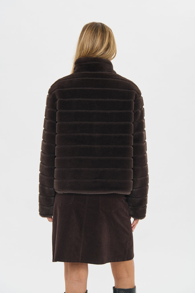 Saint Tropez Leonie Jacket- Chocolate Brown