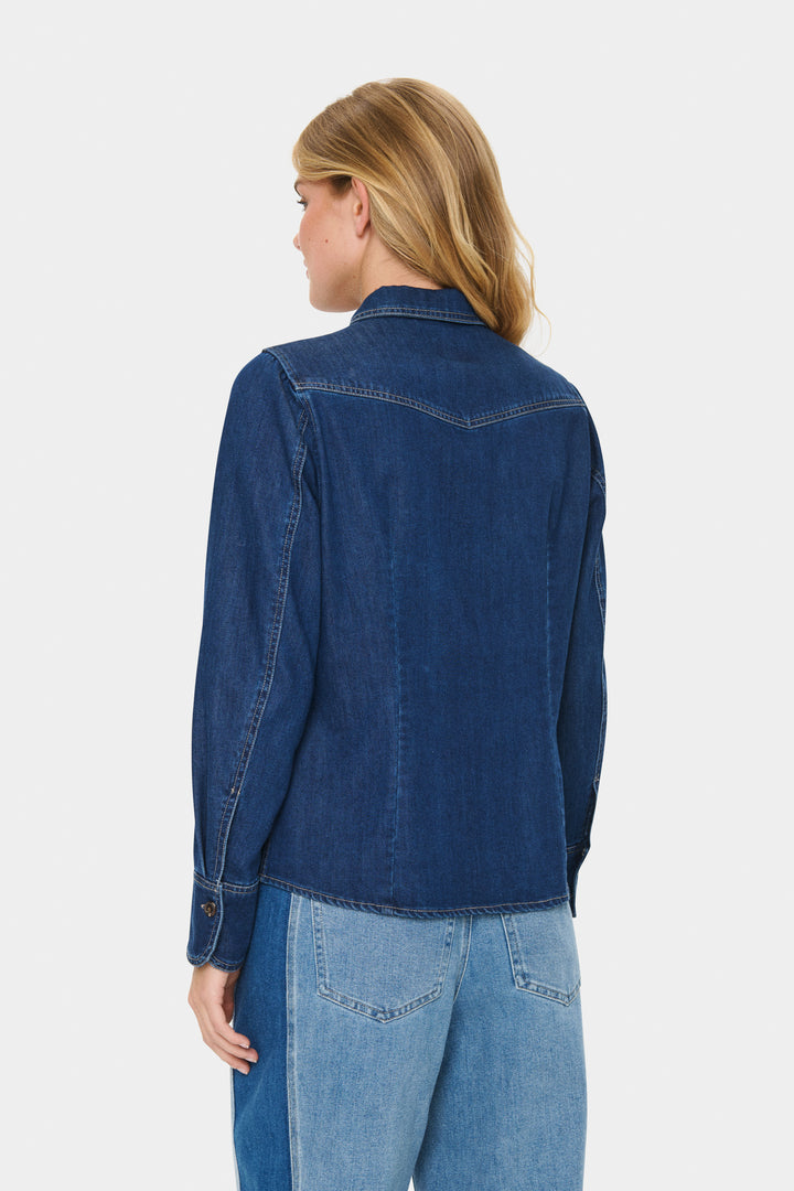 Saint Tropez MartheSZ Shirt - Medium Denim Blue