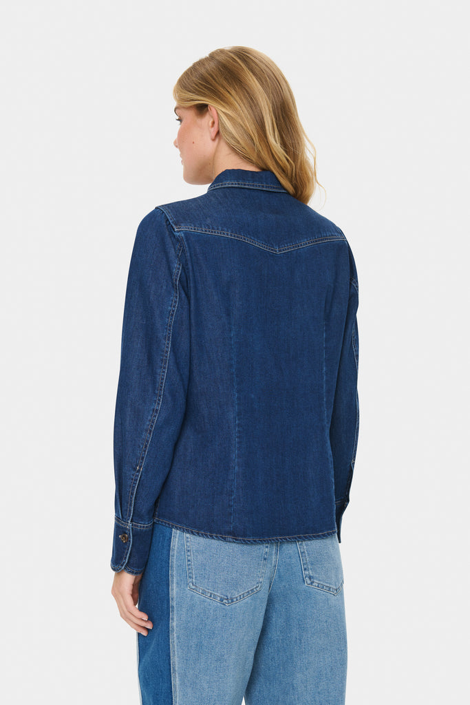 Saint Tropez MartheSZ Shirt - Medium Denim Blue