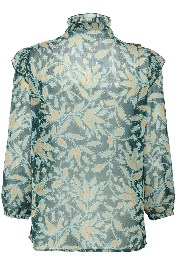 Saint Tropez Maxine Blouse -Pine Autumn Floral