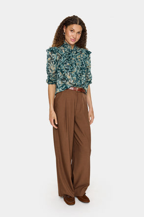 Saint Tropez Maxine Blouse -Pine Autumn Floral