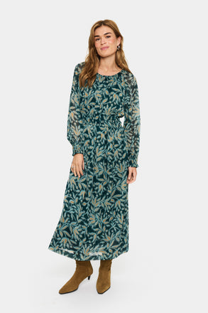 Saint Tropez Maxine Dress - Pine Autumn Floral