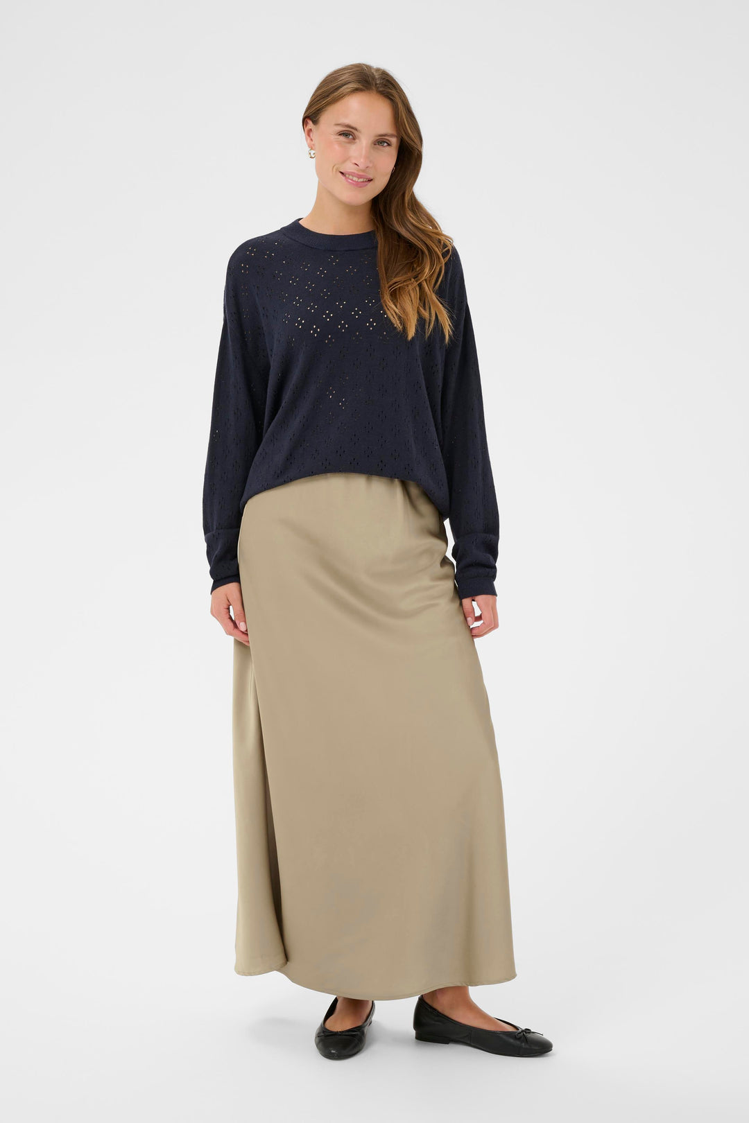 Saint Tropez LodisaSZ Maxi Skirt – Greige Woven