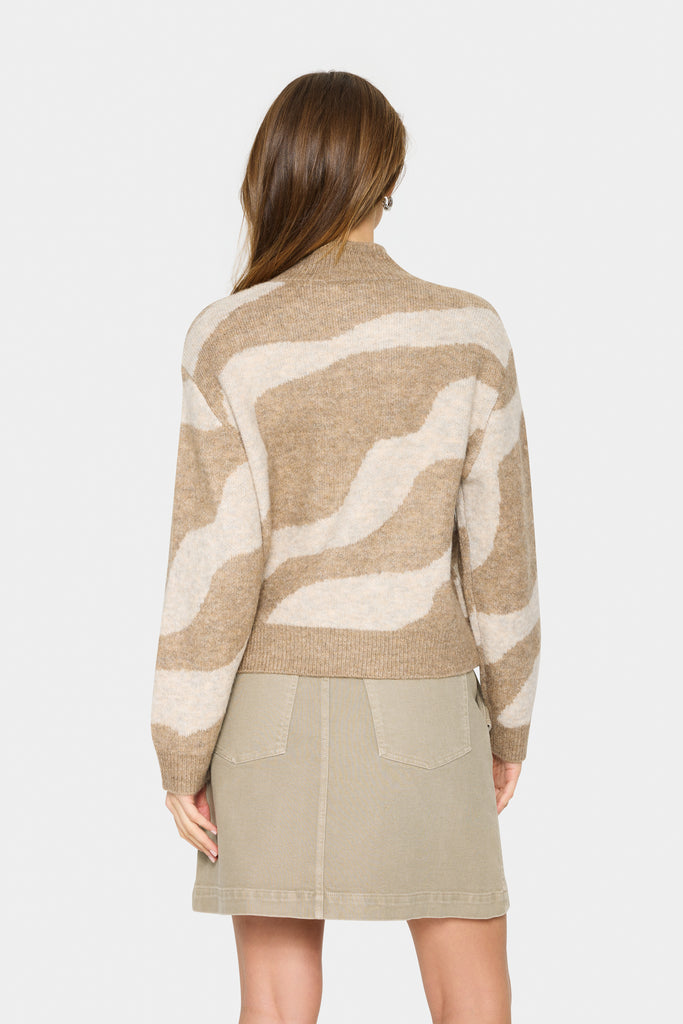 Saint Tropez Mallie SZ Pullover Knit - Soft Taupe
