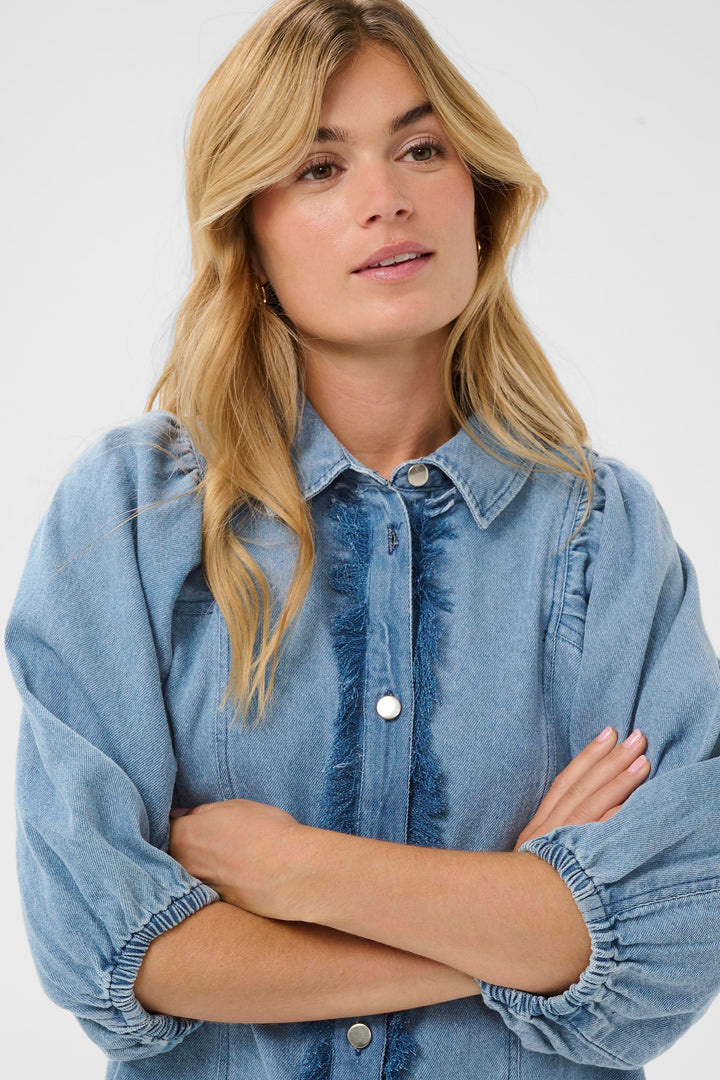 Saint Tropez OthildeSZ Shirt – Light Blue Denim