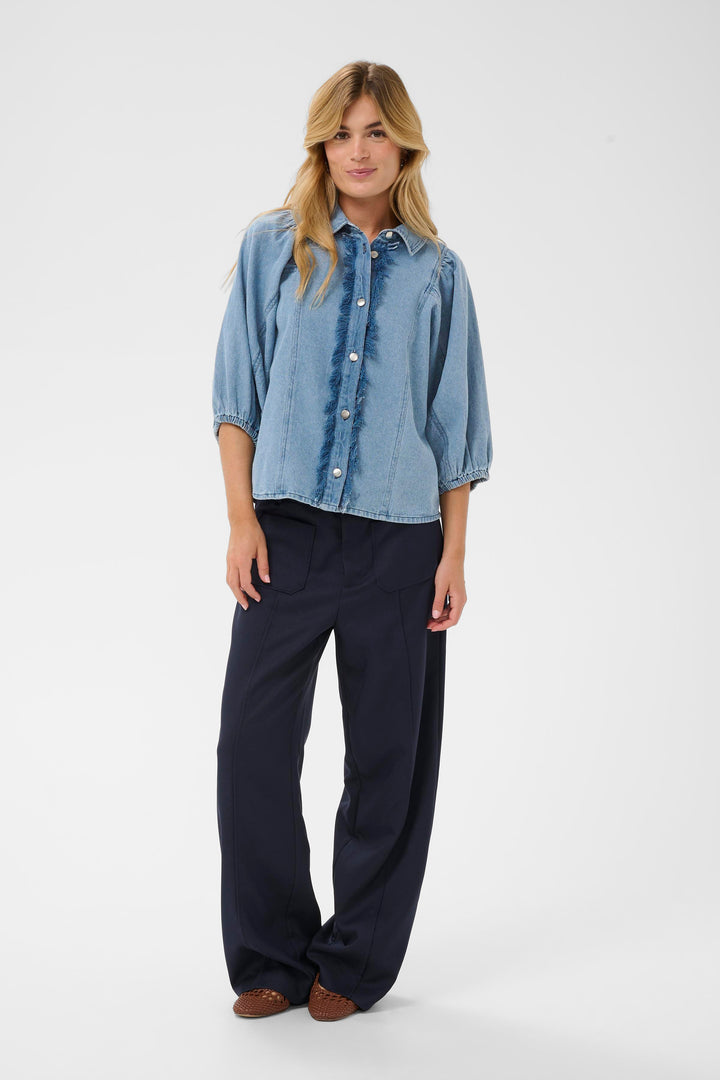 Saint Tropez OthildeSZ Shirt – Light Blue Denim