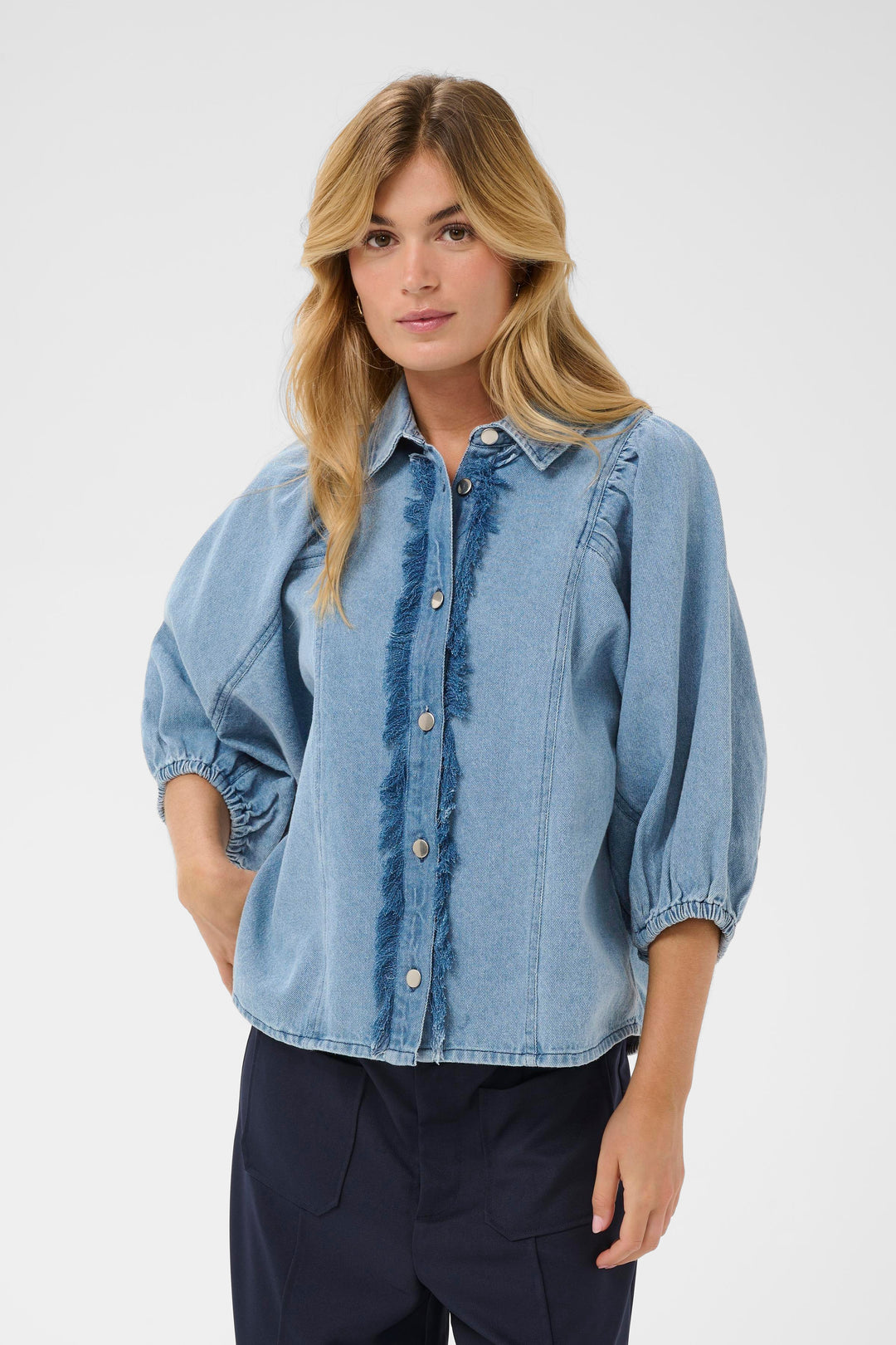 Saint Tropez OthildeSZ Shirt – Light Blue Denim