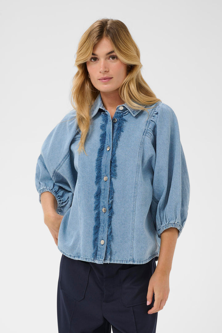 Saint Tropez OthildeSZ Shirt – Light Blue Denim