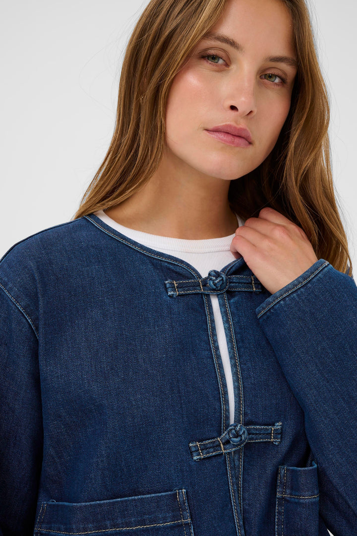 Saint Tropez OivySZ Casual Jacket – Medium Blue Denim