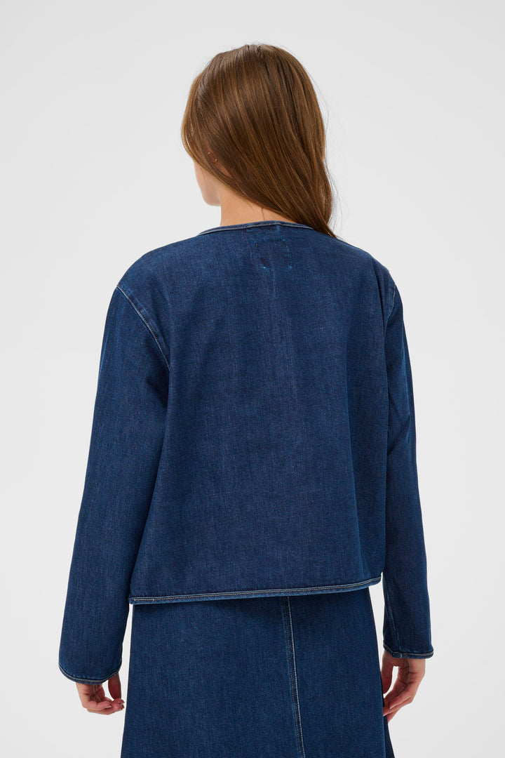 Saint Tropez OivySZ Casual Jacket – Medium Blue Denim