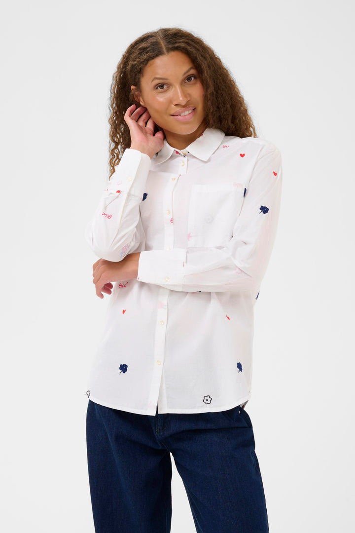 Saint Tropez OlbertaSZ Shirt – Bright White Cotton