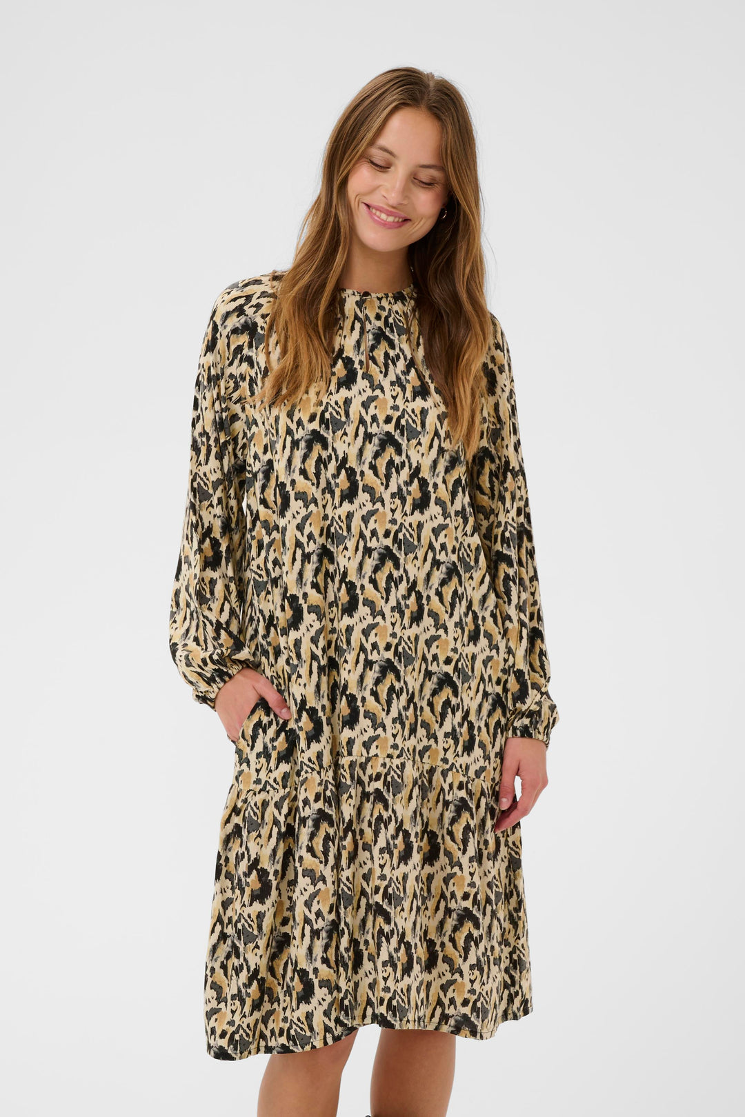 Saint Tropez OsinaSZ Dress – Tannin Blurry  Animal Print