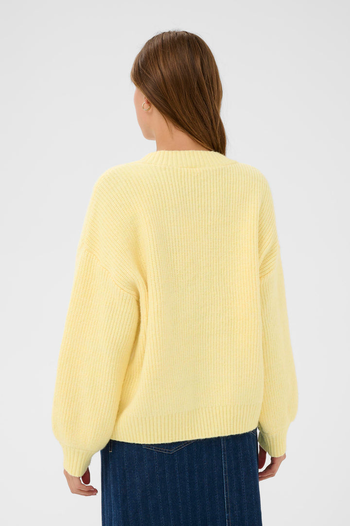 Saint Tropez OttolineSZ V-Neck Pullover- Lemon Drop