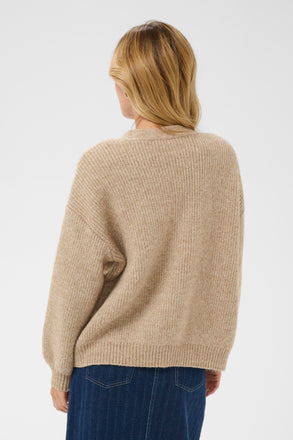 Saint Tropez OttolineSZ Open Cardigan- Tannin Melange