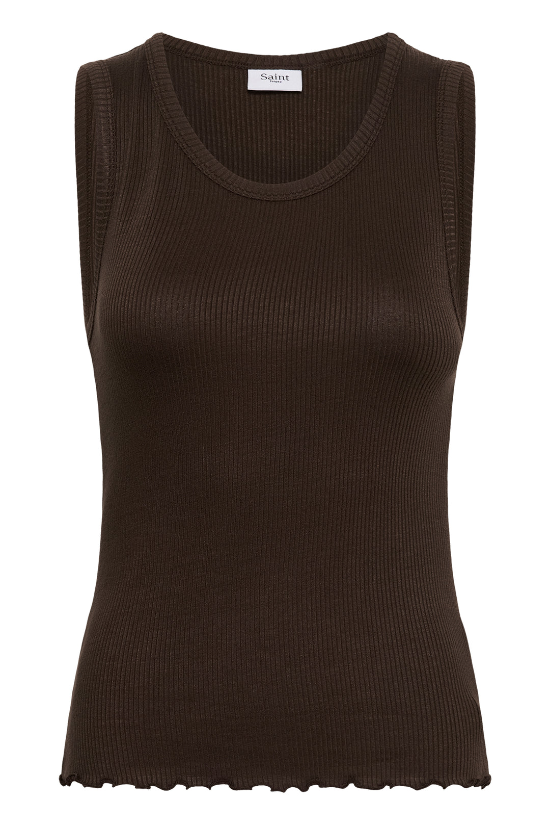 Saint Tropez Olaila Tank Top- Chocolate Brown