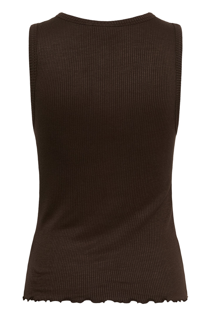 Saint Tropez Olaila Tank Top- Chocolate Brown