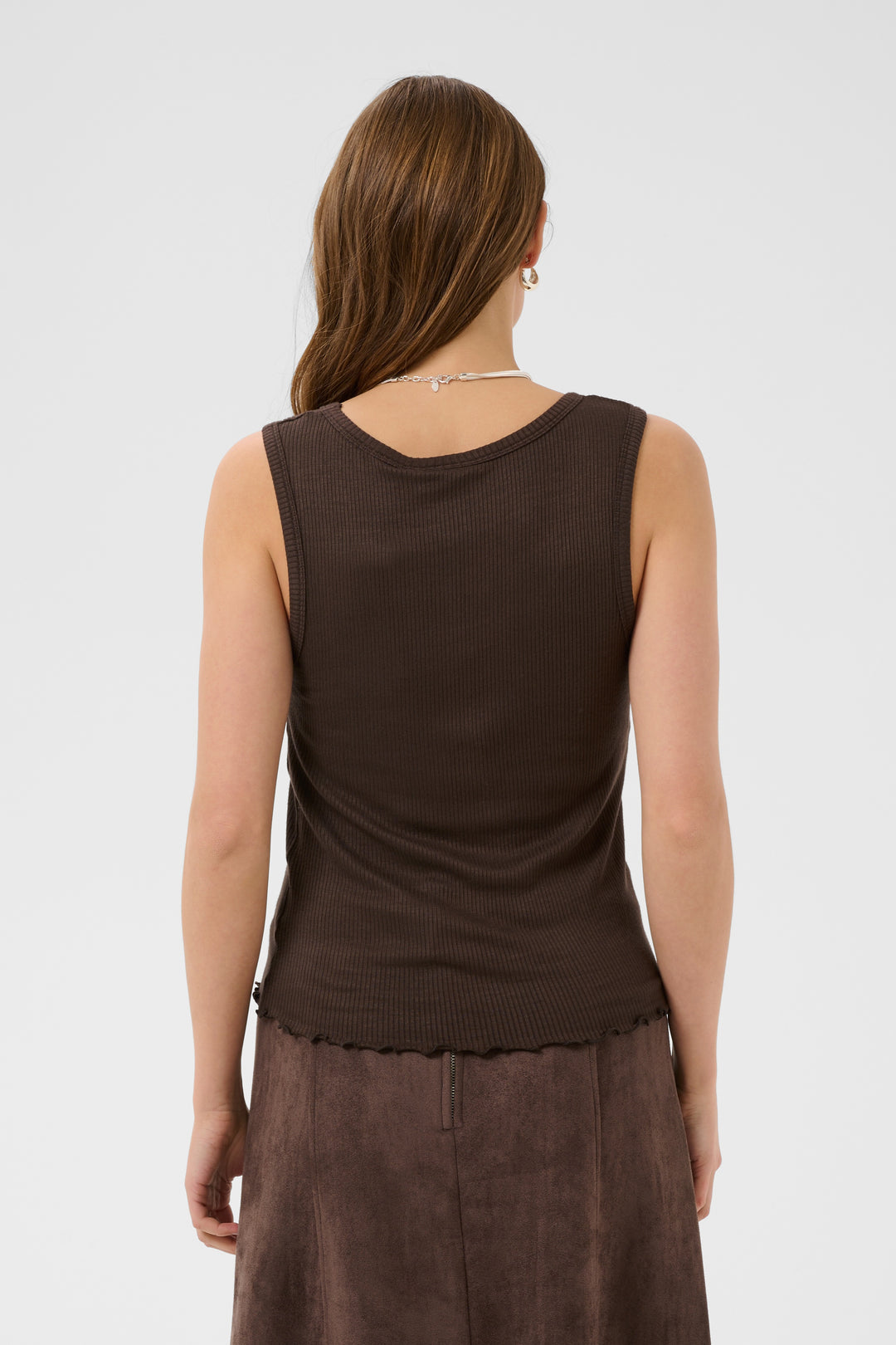 Saint Tropez Olaila Tank Top- Chocolate Brown