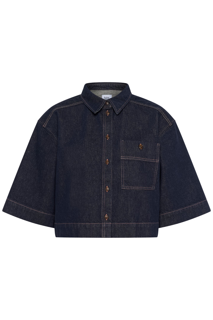 Saint Tropez PoseySZ Shirt- Dark Blue Denim