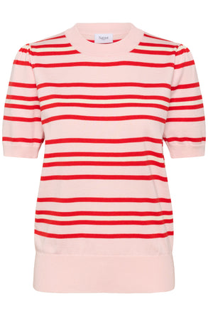 Saint Tropez Pila Pullover- Pink Multi Stripe