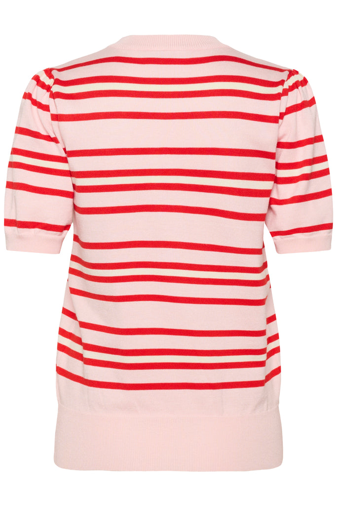 Saint Tropez Pila Pullover- Pink Multi Stripe
