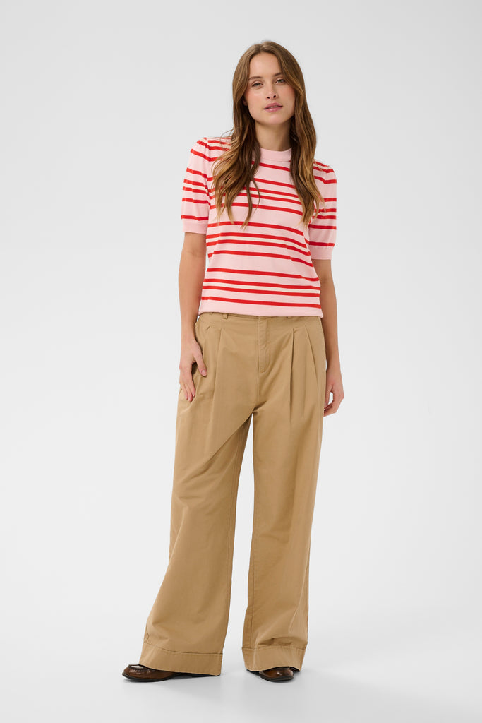 Saint Tropez Pila Pullover- Pink Multi Stripe