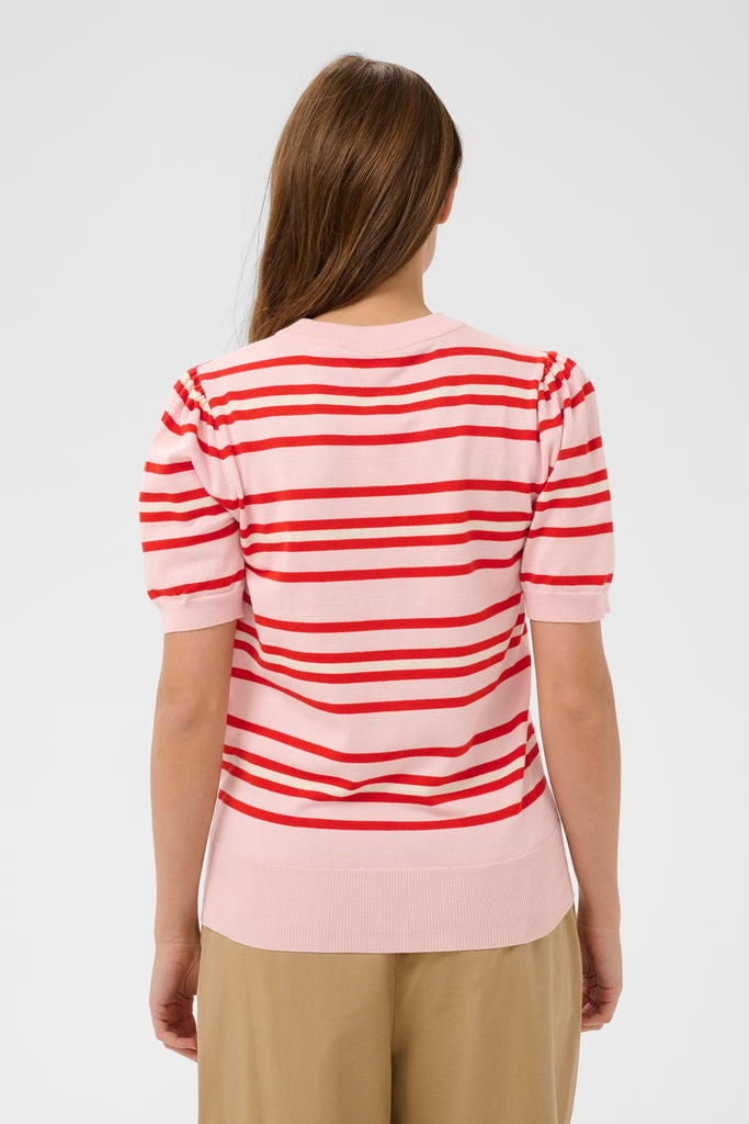 Saint Tropez Pila Pullover- Pink Multi Stripe