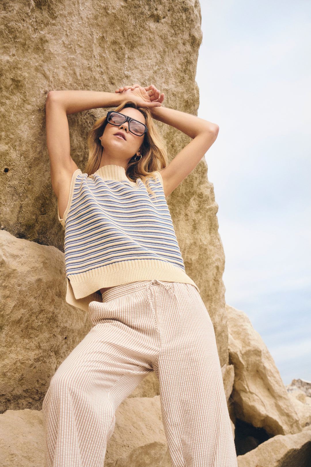Saint Tropez Riley Pullover- Vallarta Turtledove
