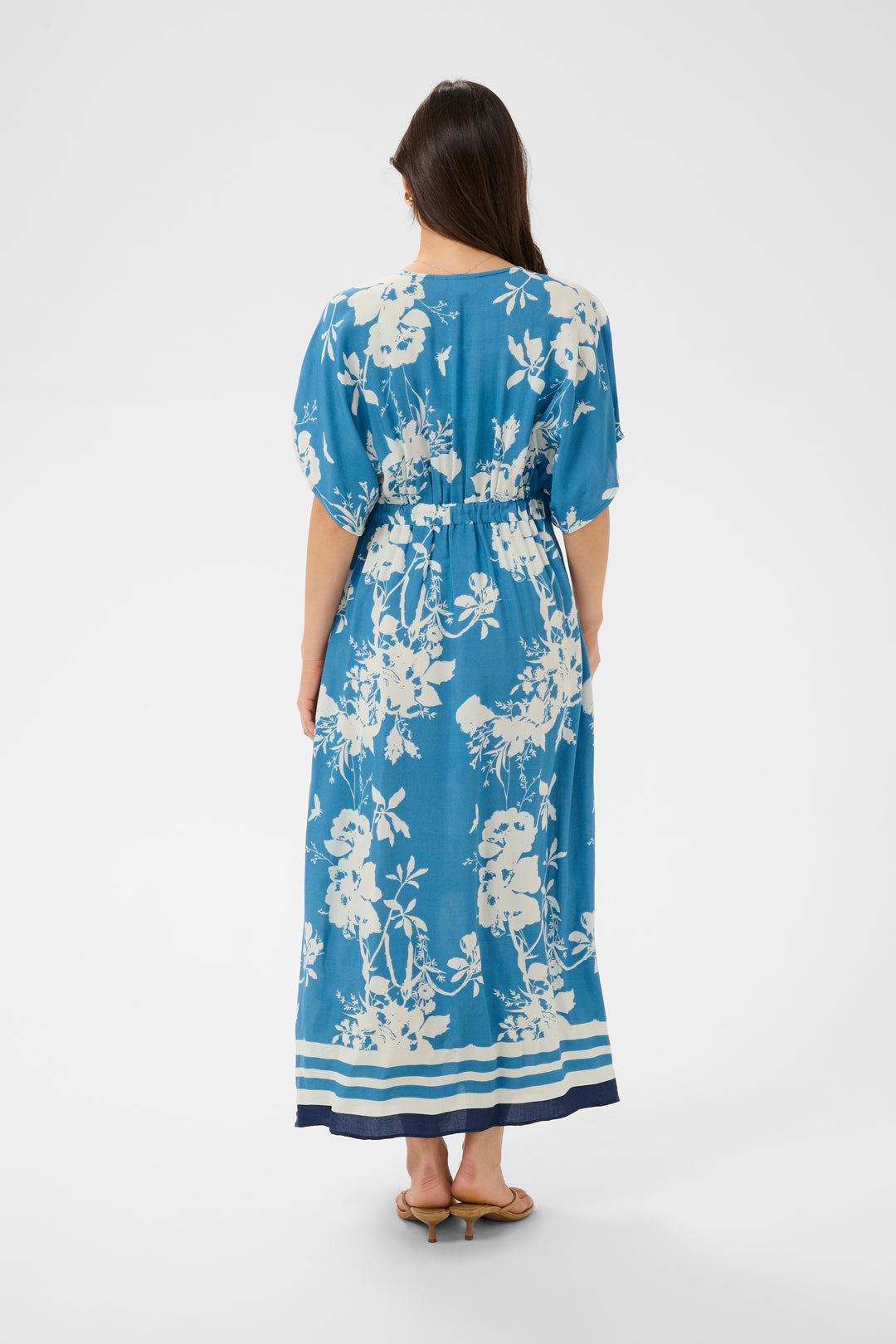 Saint Tropez Rasheda Dress- Vallarta Blue Flower Bouquet.