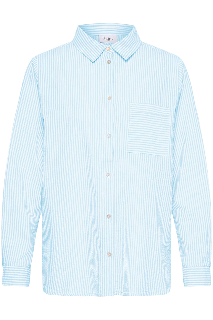 Saint Tropez ElmikoSZ Shirt- Cerulean Ice Stripe